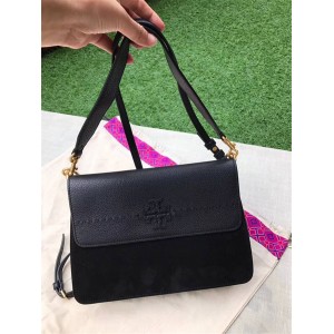 tory burch/汤丽柏琦TB中国官网女包新款McGraw麂皮拼皮单肩包