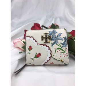 tory burch香港托里伯奇TB正品新款KIRA MIXED FLORAL刺绣花朵零钱包8855