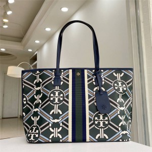 tory burch/托里伯奇TB官网免税店代购大号GEMINI LINK印花购物袋