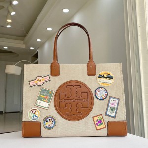 tory burch/托里伯奇官网TB徽章ELLA MULTI-STITCH TOTE购物袋托特包64940