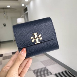 tory burch TB汤丽柏琦官网女士短款钱包新款拼色KIRA风琴款钱夹卡包