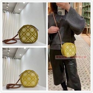 托里伯奇包包tory burch TB美国代购88318 T MONOGRAM中号压花圆饼包