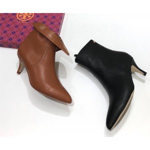 tory burch/托里伯奇TB中文官网代购女靴新款真皮侧拉链细跟祼靴短靴