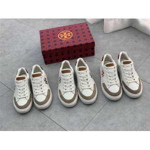 tory burch/托里伯奇TB中国官网代购正品女鞋拼接真皮休闲小白鞋