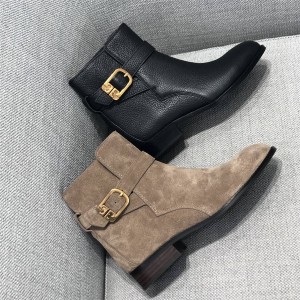 tory burch/托里伯奇TB官网代购正品女靴BROOKE反绒麂皮真皮踝靴短靴