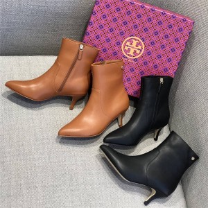 tory burch/托里伯奇TB美国官网正品女靴经典百搭真皮小猫跟短靴