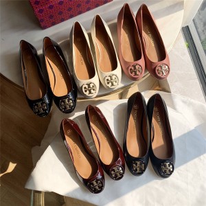 tory burch/托里伯奇TB中文官网女鞋MULTI-LOGO圆头平底鞋单鞋