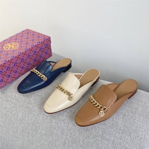 tory burch/托里伯奇TB官网正品新款女鞋女士链条半托鞋乐福鞋