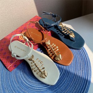 tory burch美国官网托里伯奇TB正品女鞋CAPRI 鱼饰夹趾凉鞋